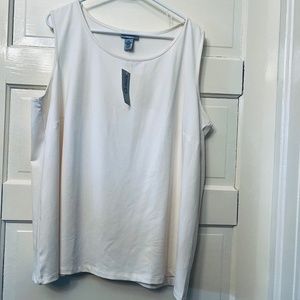 Catherines White Sleeveless Tank Top NWT